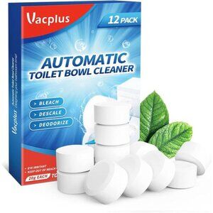 White Toilet Bowl Cleaner Tablets 12‎ PACK, Automatic Toilet Bowl Cleaners